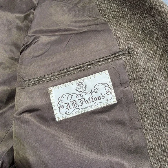 Vintage Chaps Ralph Lauren Blazer Mens 40? Brown Herringbone Wool Tweed Coat USA